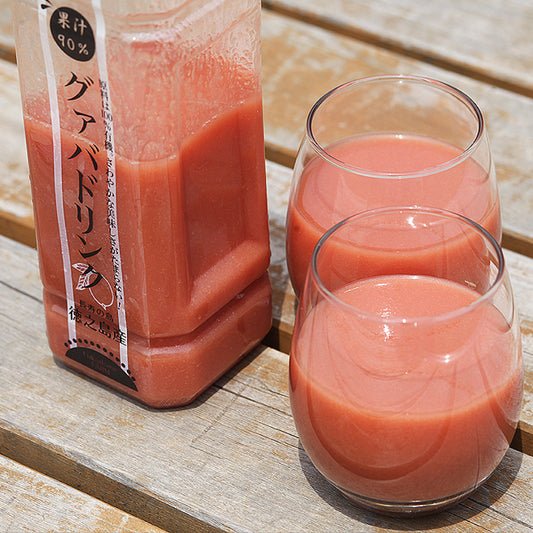 有機JAS認定 徳之島産グアバジュース 900ml 果汁90% 加糖タイプ 羽田空港カフェ提供 南国トロピカルドリンク 冷凍保存可