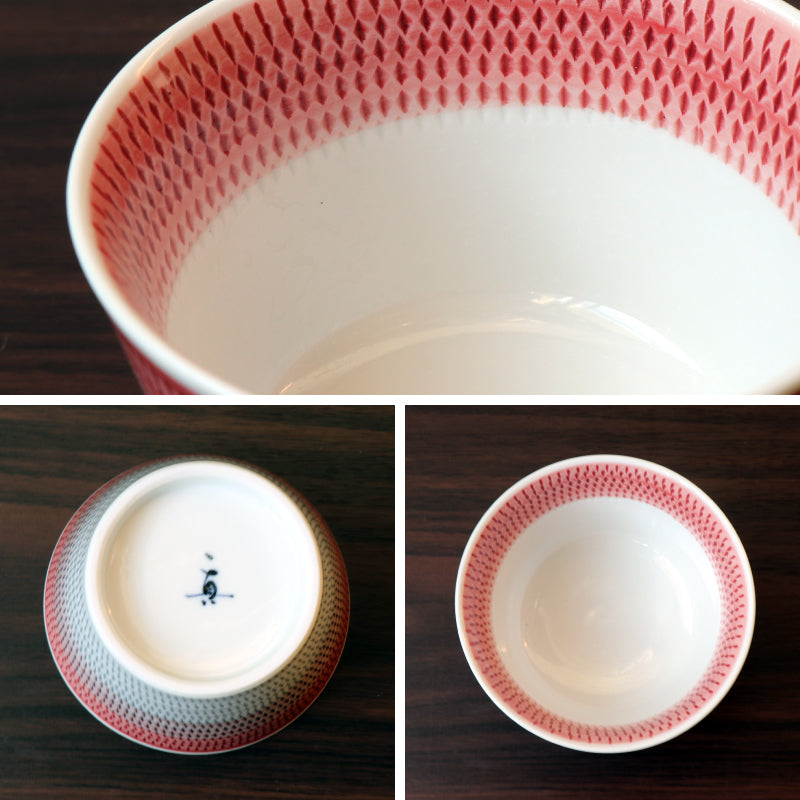 波佐見焼「一真窯」そば猪口 色染め流し 6色セット　単色販売もあります。