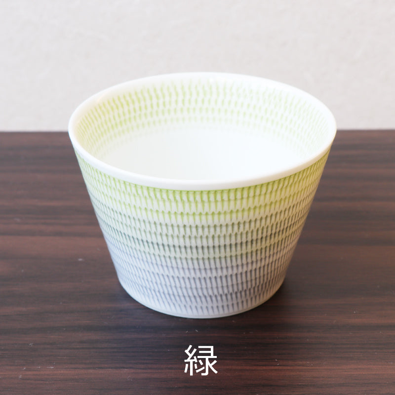 波佐見焼「一真窯」そば猪口 色染め流し 6色セット　単色販売もあります。