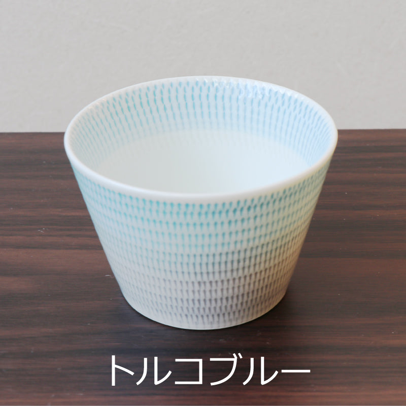 波佐見焼「一真窯」そば猪口 色染め流し 6色セット　単色販売もあります。