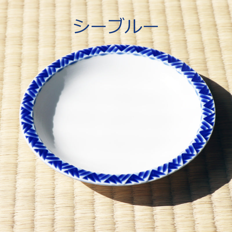波佐見焼「一真窯」15cm 丸皿 プレート ジモンリング 小皿