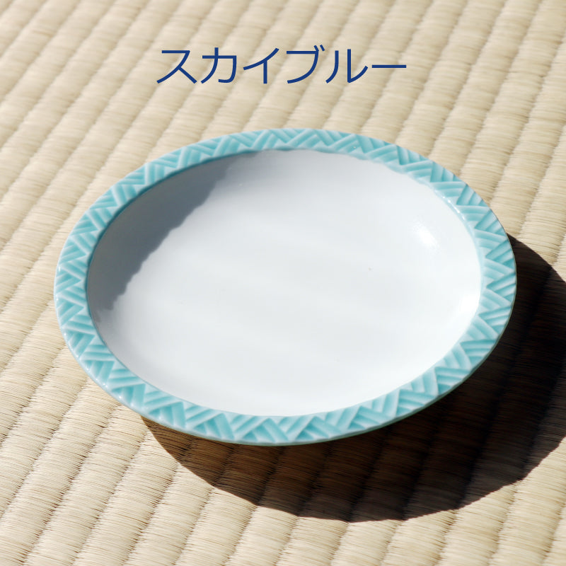 波佐見焼「一真窯」15cm 丸皿 プレート ジモンリング 小皿
