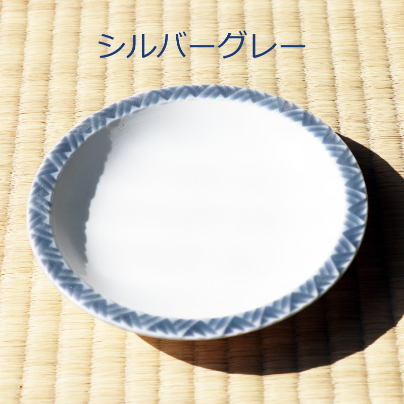 波佐見焼「一真窯」15cm 丸皿 プレート ジモンリング 小皿