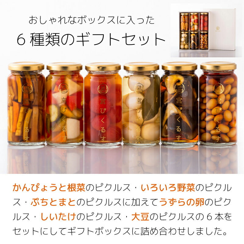 【ギフト箱入り】宮ぴくるす 無添加ピクルス｜栃木産野菜×老舗酢蔵仕込み おしゃれな贈り物にも