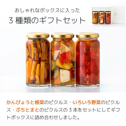 【ギフト箱入り】宮ぴくるす 無添加ピクルス｜栃木産野菜×老舗酢蔵仕込み おしゃれな贈り物にも