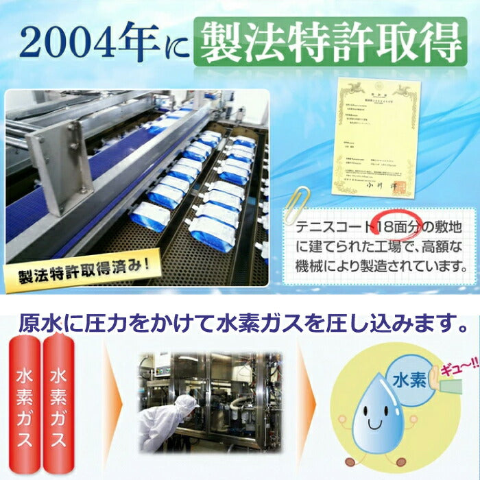 【高品質改良版】水素水スパシア 550ml｜GMP工場製造・長持ち1.4ppm・飲みやすい軟水・無添加